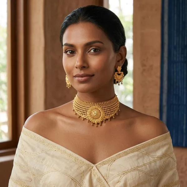 Gold_Brass_Traditional_Choker_Necklace_Jewellery_Set_For_Women