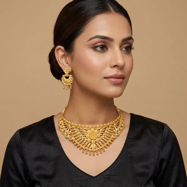 Gold_Brass_Traditional_Choker_Necklace_Jewellery_Set_For_Women