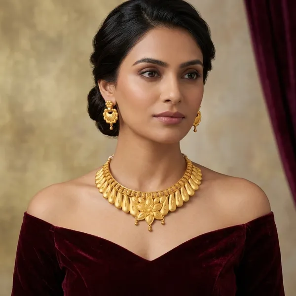 Gold_Brass_Traditional_Choker_Necklace_Jewellery_Set_For_Women