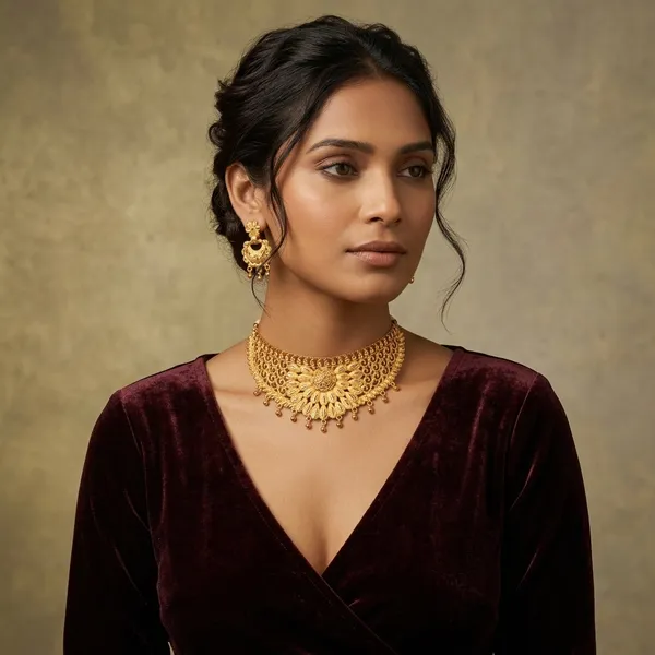 Gold_Brass_Traditional_Choker_Necklace_Jewellery_Set_For_Women