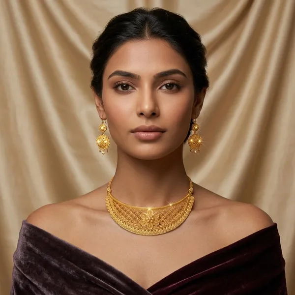 Gold_Brass_Traditional_Choker_Necklace_Jewellery_Set_For_Women