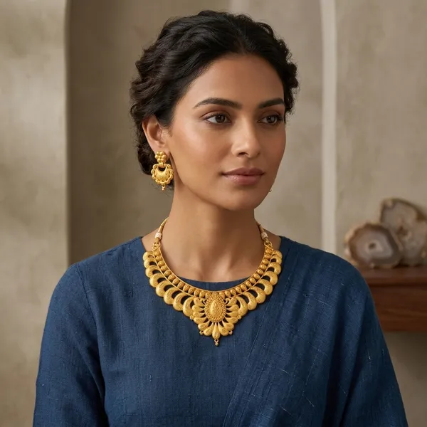 Gold_Brass_Traditional_Choker_Necklace_Jewellery_Set_For_Women