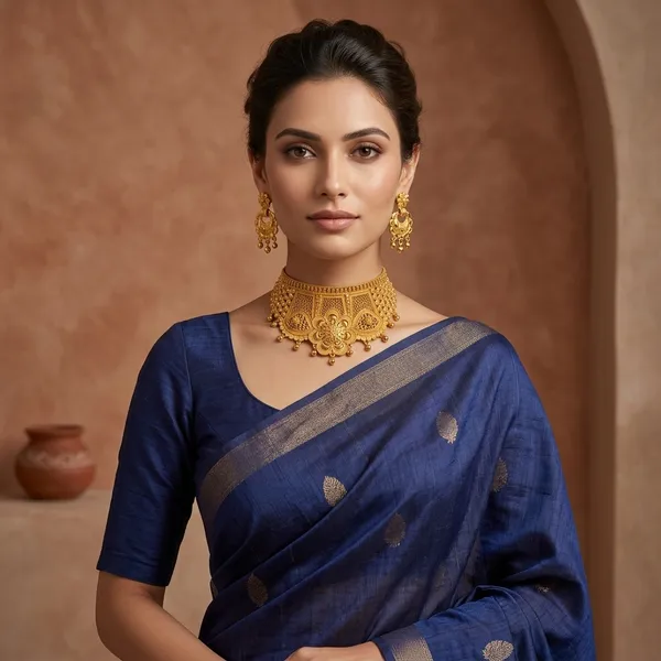 Gold_Brass_Traditional_Choker_Necklace_Jewellery_Set_For_Women