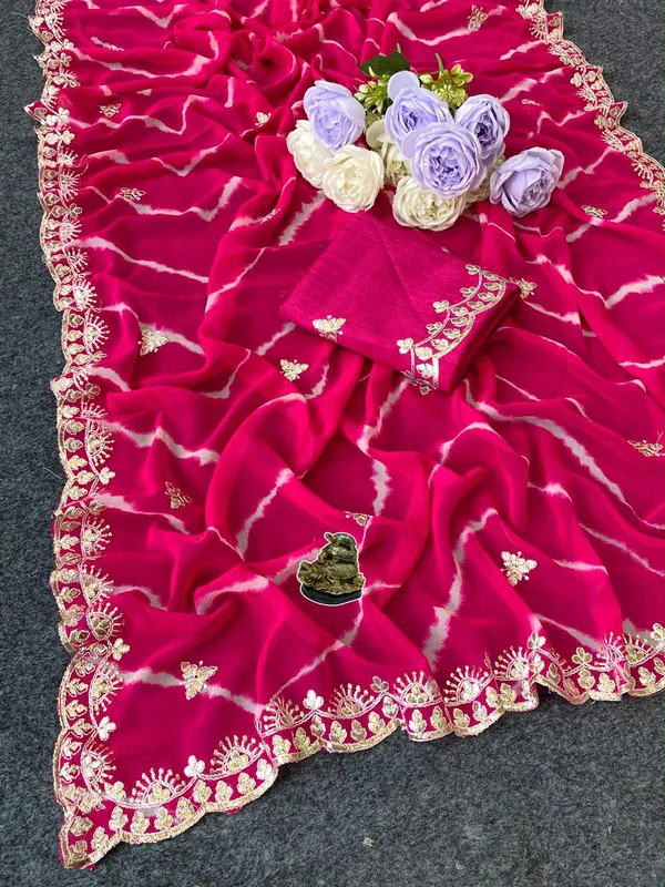 Pink_Embroidered_Traditional_Saree_For_Women