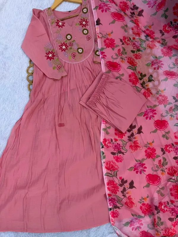 Pink_Embroidered_Anarkali_Suit_Set_For_Women