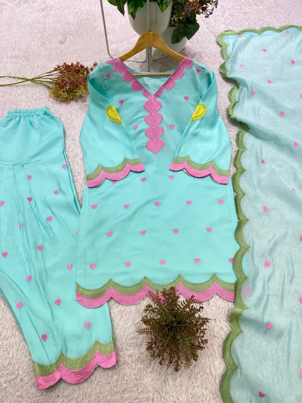 Aqua_Blue_Heart_Print_Kurta_Pant_Set_with_Dupatta_for_Women