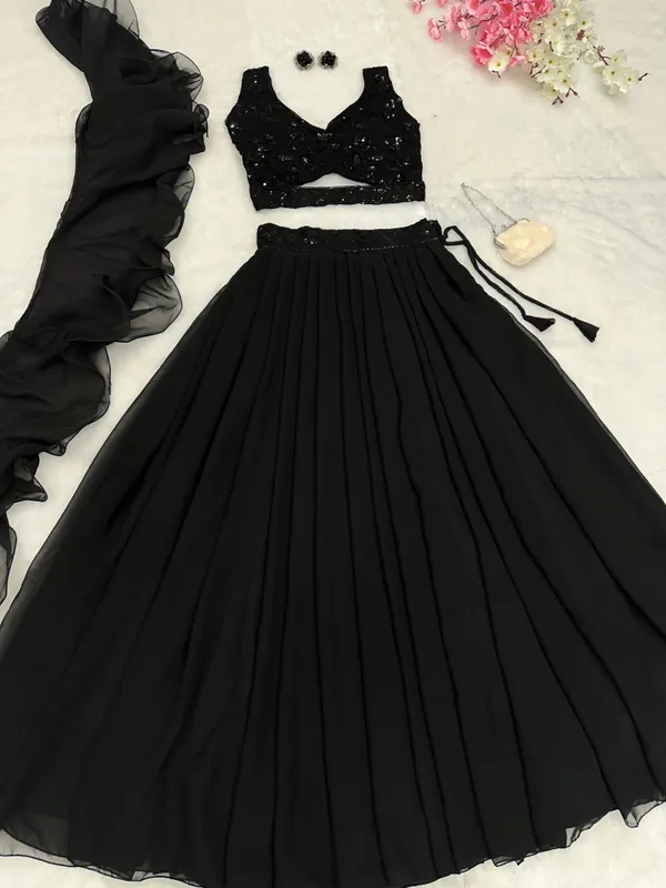 Embroidered_Sequins_Work_Georgette_Lehenga_Set