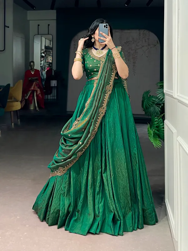 Emerald_Green_Sitara_Zari_Designer_Lehenga_Choli_with_Dupatta