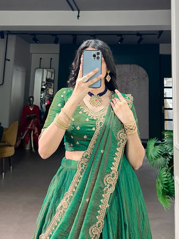 Emerald_Green_Sitara_Zari_Designer_Lehenga_Choli_with_Dupatta