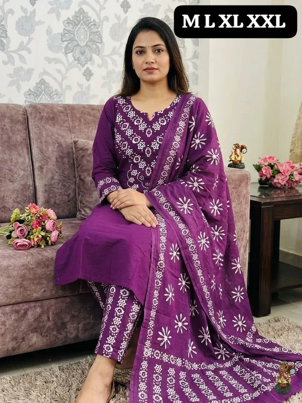 Purple_Printed_Straight_Fit_Kurta_Set_For_Women