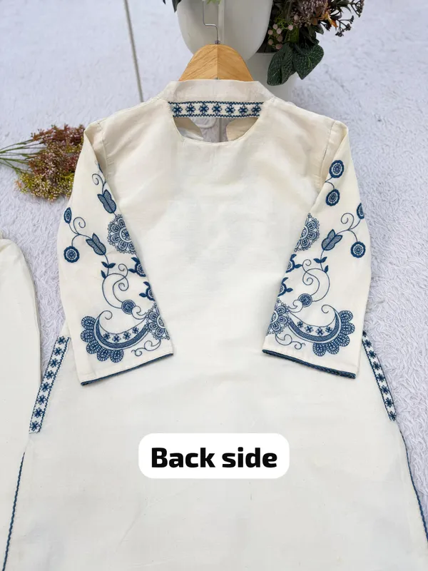 Ivory_White_Blue_Embroidered_Paisley_Kurta_Pant_Set_for_Women