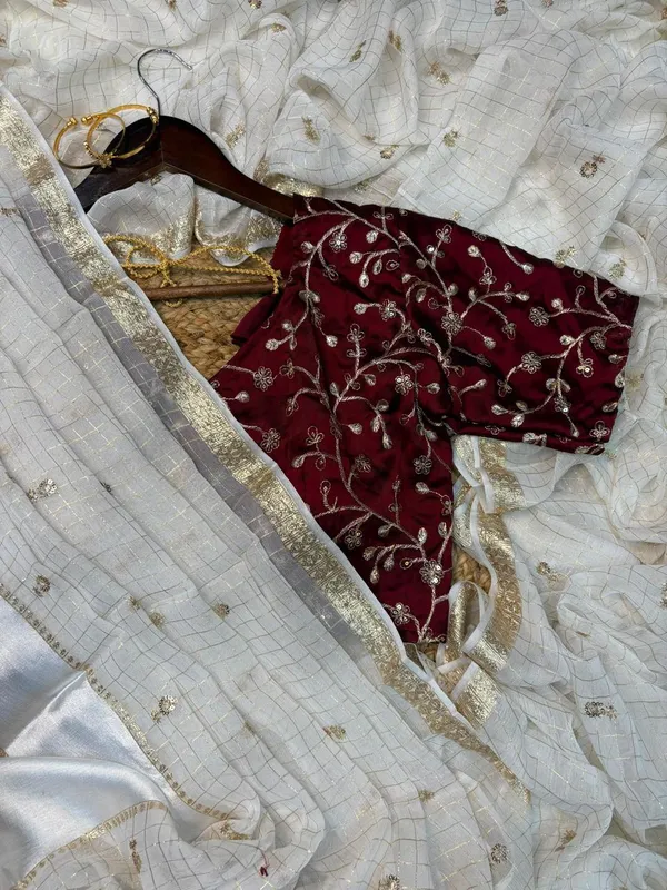 Maroon_Embroidered_Lehenga_Choli_Set_For_Women