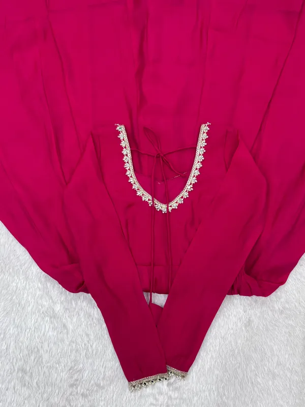 Pink:_Fuchsia_Bloom_Flared_Anarkali_Suit_with_Dupatta