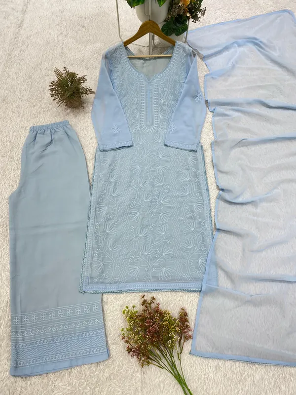 Powder_Blue_Chikankari_Kurta_Pant_Set_with_Dupatta_for_Women
