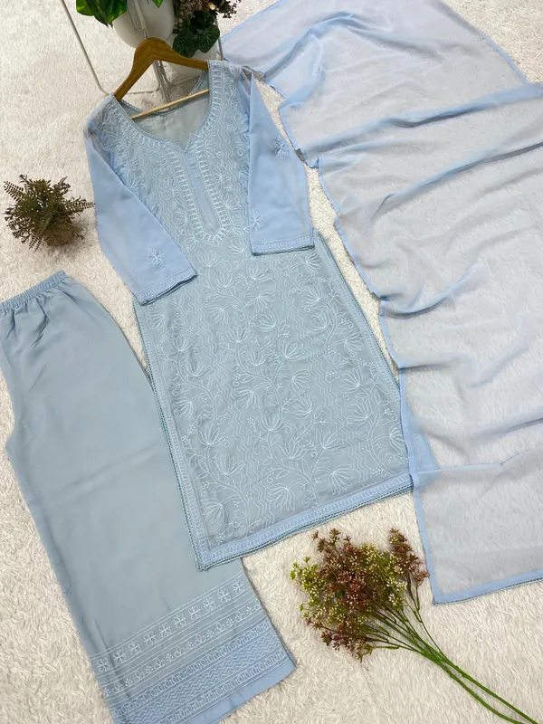 Powder_Blue_Chikankari_Kurta_Pant_Set_with_Dupatta_for_Women