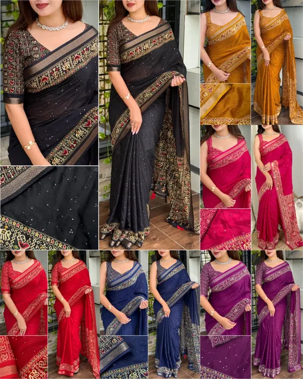 Purple_Ajrakh_Printed_Pure_Mul_Cotton_Saree_with_Zari_Jacquard_Border