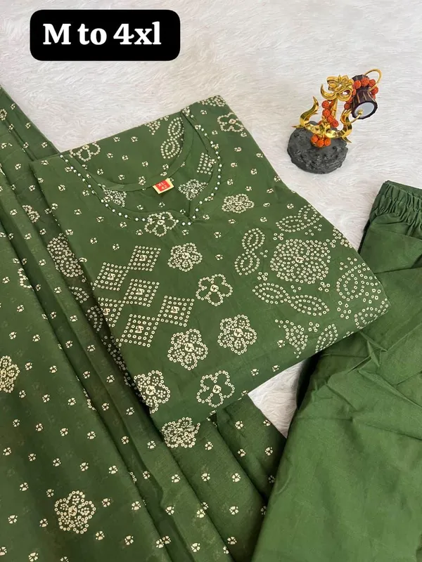 Green_Printed_Three_Piece_Kurta_Set_For_Women