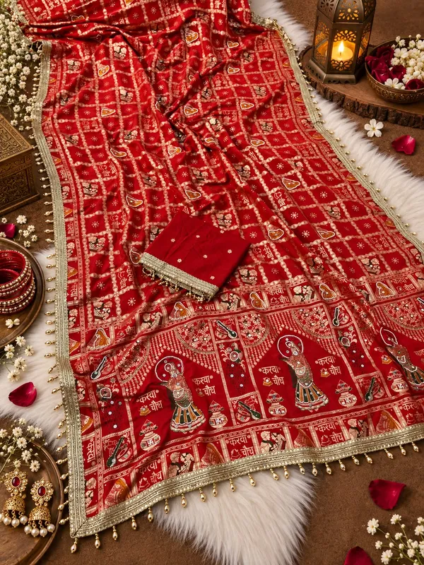 Red_Dola_Viscose_Meena_Saree_with_Mirror_Work_&_Heavy_Border_–_Karwa_Chauth_&_Teej_Special_Traditional_Saree