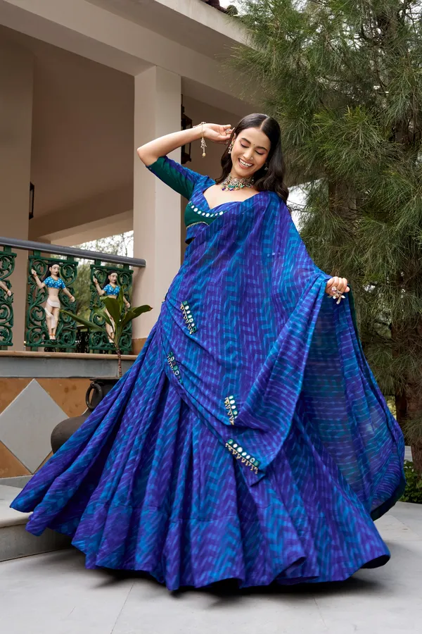 Royal_Blue_Rangoli_Printed_Lehenga_Choli_with_Dupatta