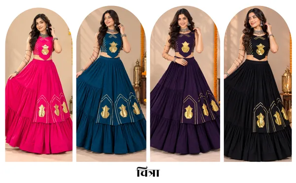 Royal_Purple_Rayon_Cotton_Chaniya_Choli_with_Golden_Kalash_Patch_Work_–_Navratri_Garba_Lehenga_Set