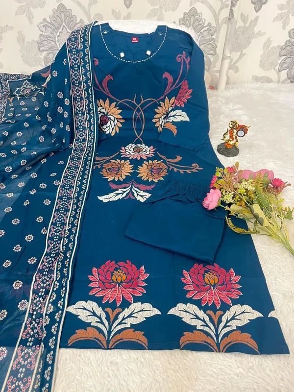 Teal_Printed_Straight_Suit_Set_For_Women