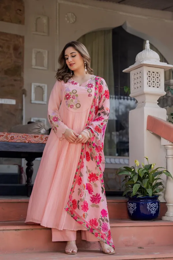 Pink_Embroidered_Anarkali_Suit_Set_For_Women