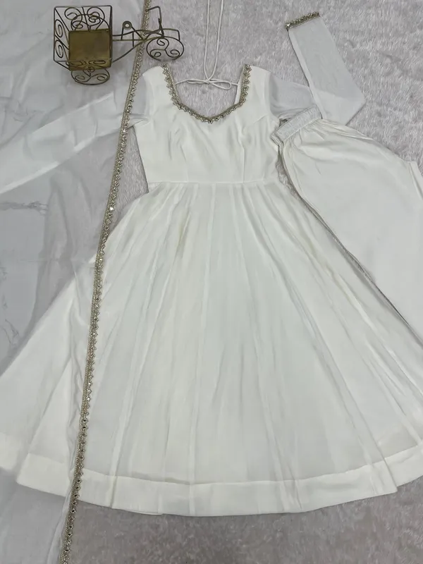 White:_Ivory_Grace_Anarkali_Suit_with_Embellished_Dupatta