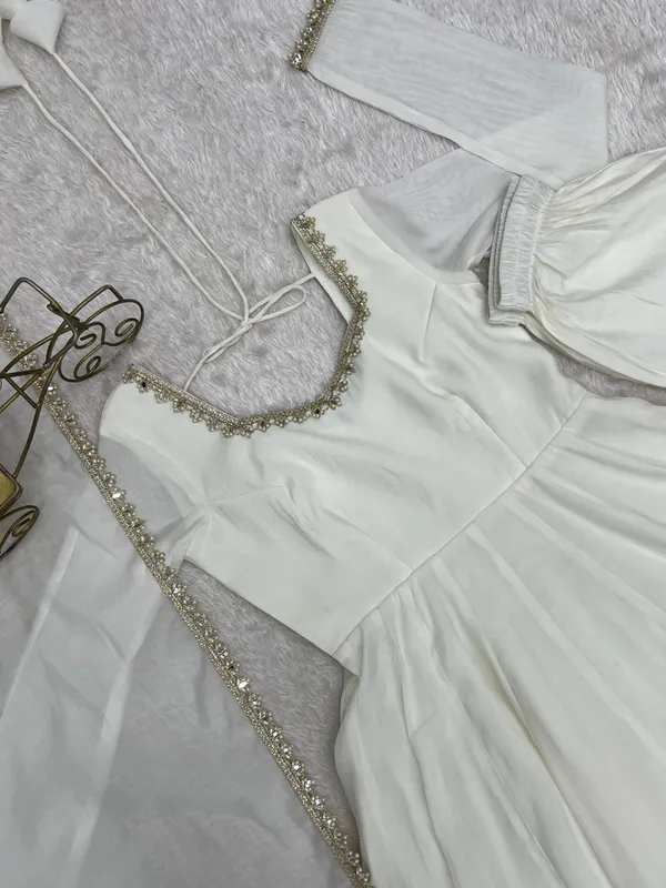 White:_Ivory_Grace_Anarkali_Suit_with_Embellished_Dupatta