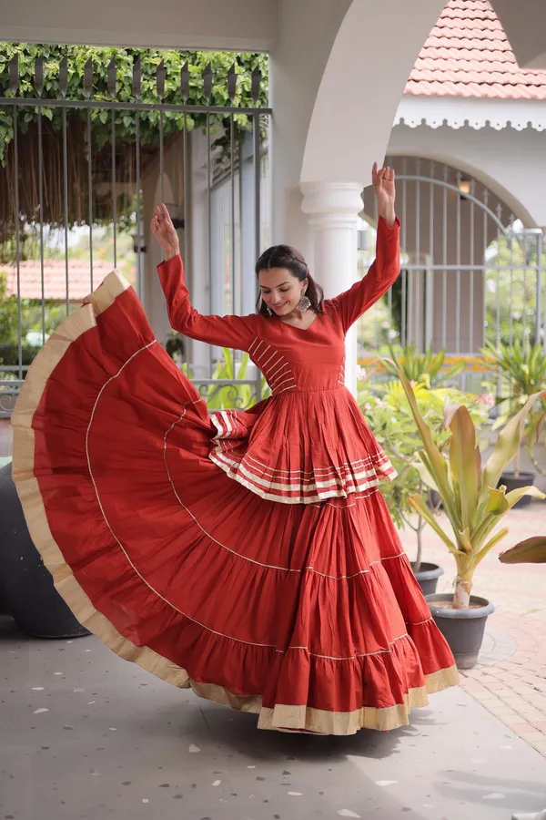 Navratri_Gota_Patti_Peplum_Lehenga_Choli_Set_-_Rust