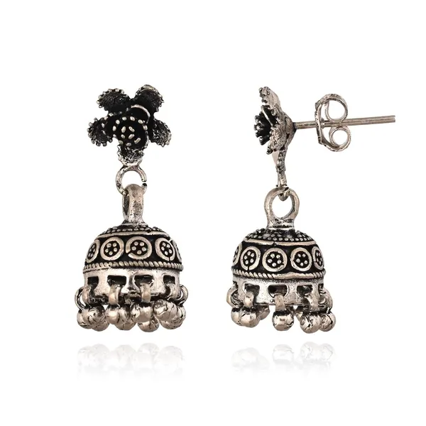 Silver_Oxidized_Floral_Dome_Jhumki_Earrings_For_Women