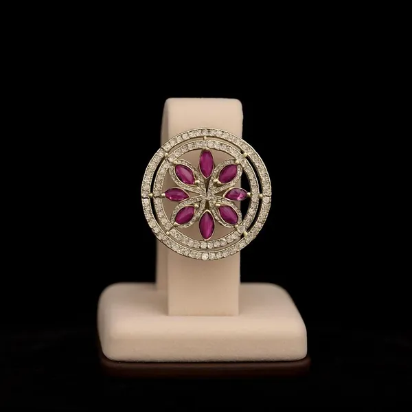 Silver_925_Sterling_Cz_Diamond_Adjustable_Ring_For_Women