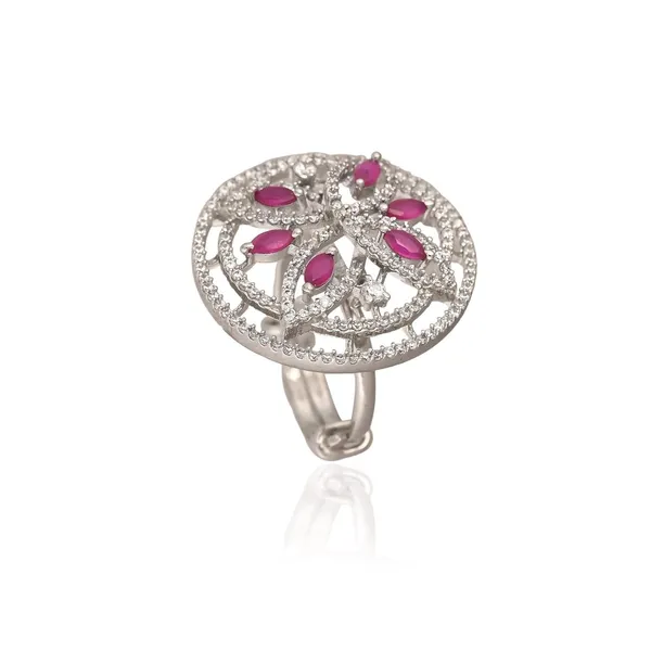 Silver_925_Sterling_Cz_Diamond_Adjustable_Ring_For_Women