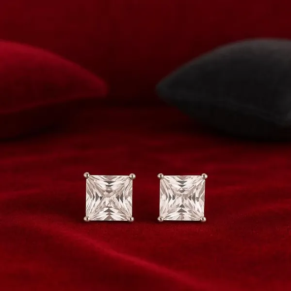 Silver_925_Sterling_Princess_Cut_Cz_Stud_Earrings_For_Women