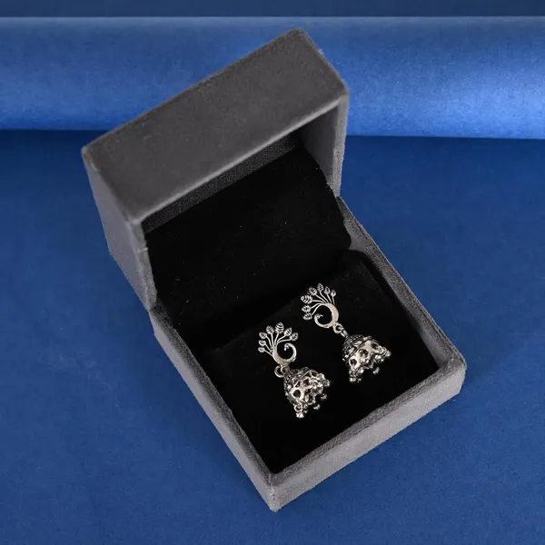 Silver_Oxidized_Peacock_Jhumka_Earrings_For_Women