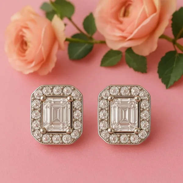 Silver_Emerald-Cut_Halo_Simulated_Diamond_Stud_Earrings_For_Women