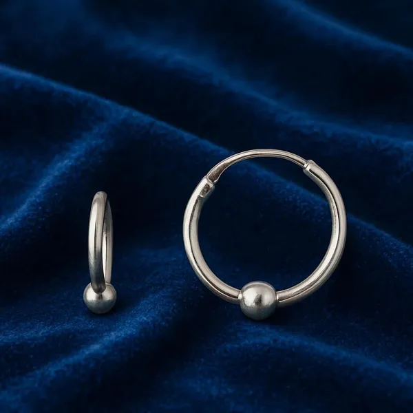 Silver_Sterling_Polished_Bead_Hoop_Earrings_For_Women