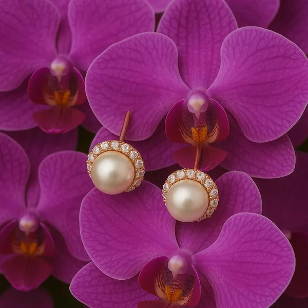Rose_Gold_Silver_Tone_White_Pearl_Stud_Earrings_For_Women