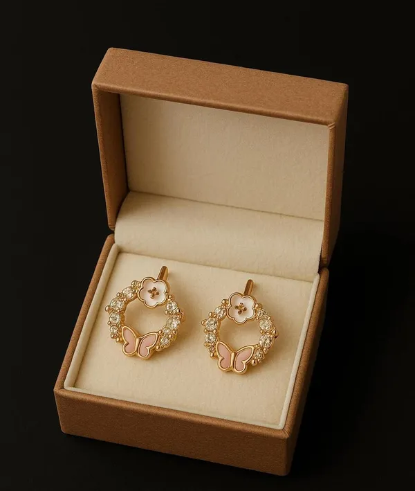 Gold_Silver_Butterfly_Floral_Stud_Earrings_For_Women