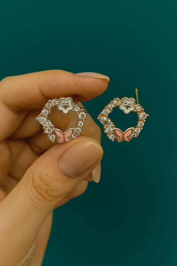 Gold_Silver_Butterfly_Floral_Stud_Earrings_For_Women