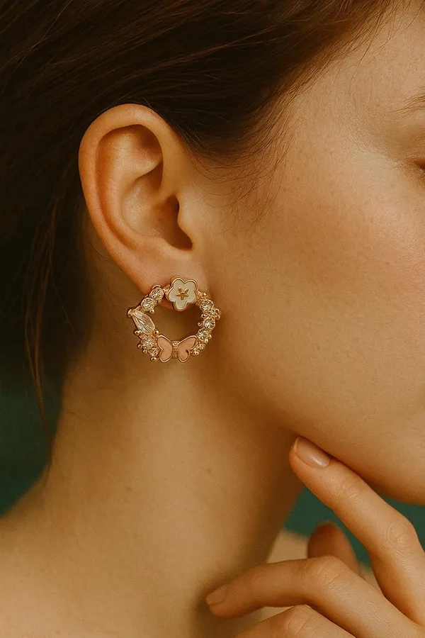 Gold_Silver_Butterfly_Floral_Stud_Earrings_For_Women