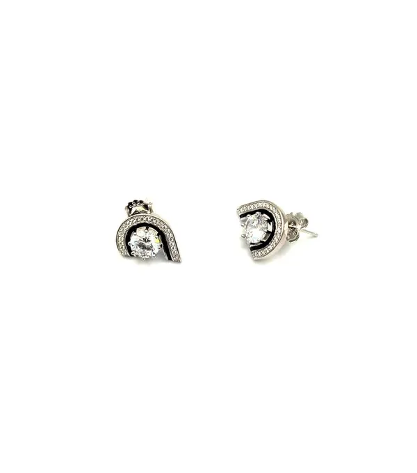 Silver_Crystal_Solitaire_Curved_Stud_Earrings_For_Women