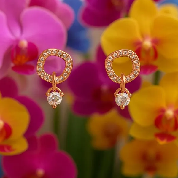 Rose_Gold_Orchid_Crystal_Pearl_Stud_Earrings_For_Women