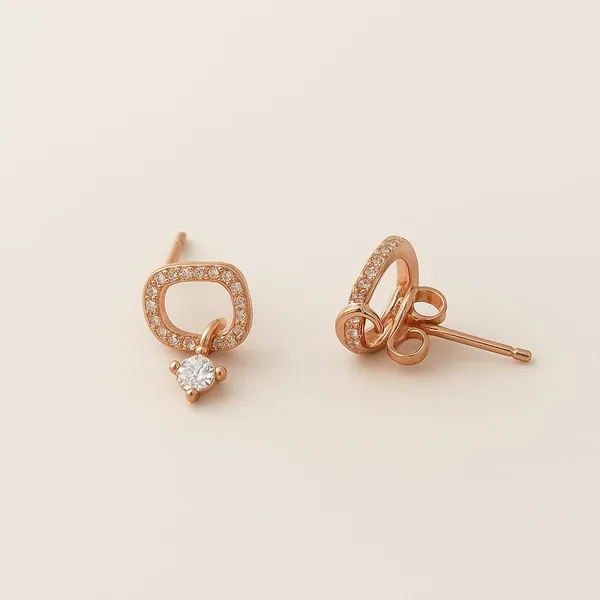 Rose_Gold_Orchid_Crystal_Pearl_Stud_Earrings_For_Women