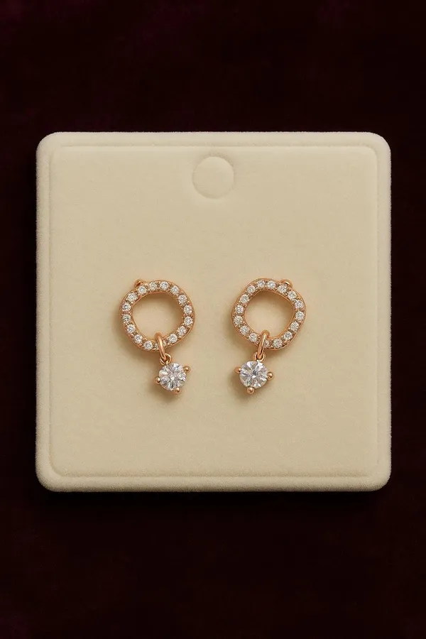 Rose_Gold_Orchid_Crystal_Pearl_Stud_Earrings_For_Women