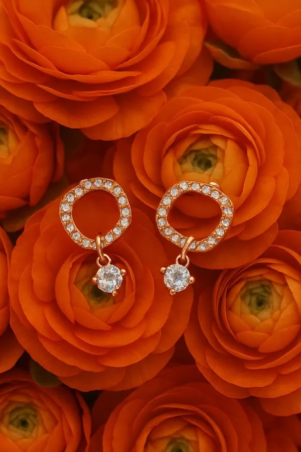 Rose_Gold_Orchid_Crystal_Pearl_Stud_Earrings_For_Women