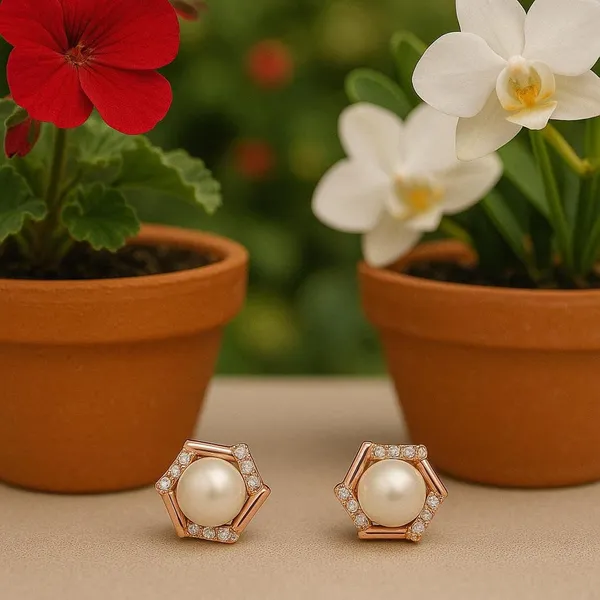 Rose_Gold_Floral_Pearl_Crystal_Stud_Earrings_For_Women
