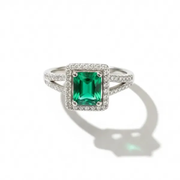 Silver_Emerald_Green_Gemstone_Ring_For_Women