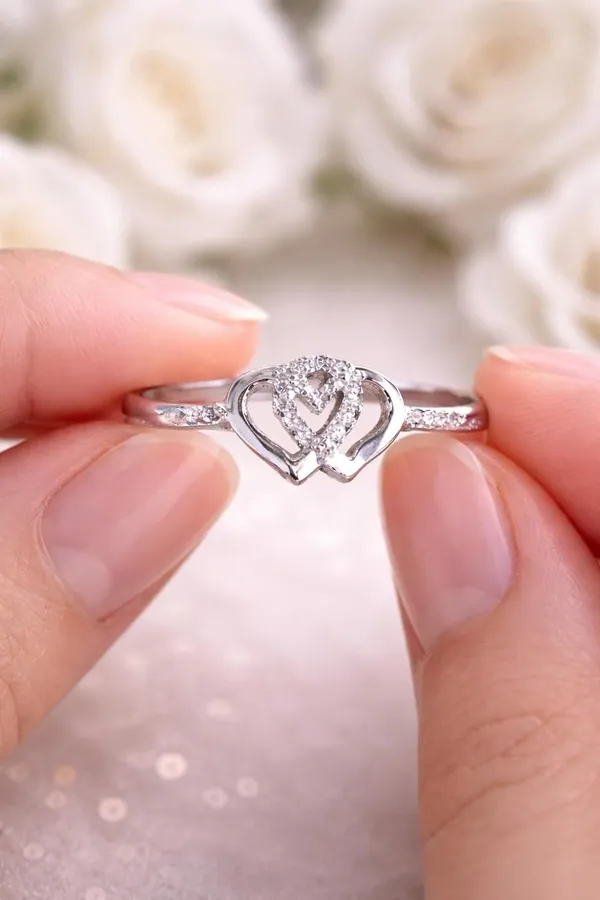 Silver_Sterling_Double_Heart_Ring_For_Women