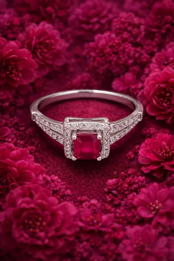 Silver_925_Sterling_Ruby_Tone_Petal_Design_Ring_For_Women