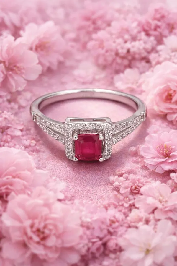Silver_925_Sterling_Ruby_Tone_Petal_Design_Ring_For_Women